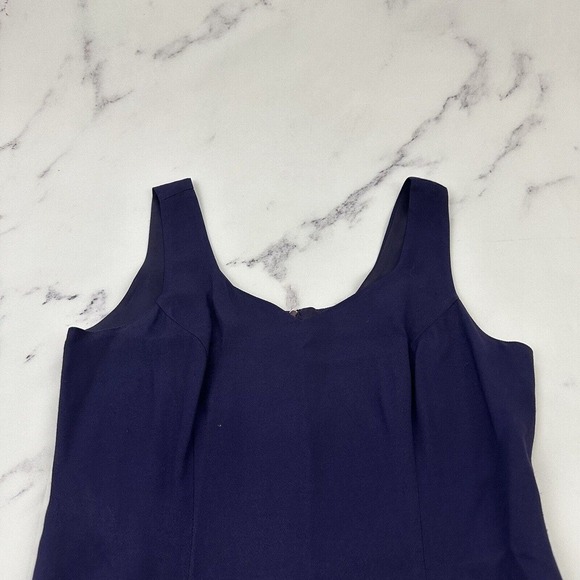 CDC Womens Vintage 90s Sheath Maxi Dress Gown Size 8 P Dark Purple Front Slit - Picture 2 of 10